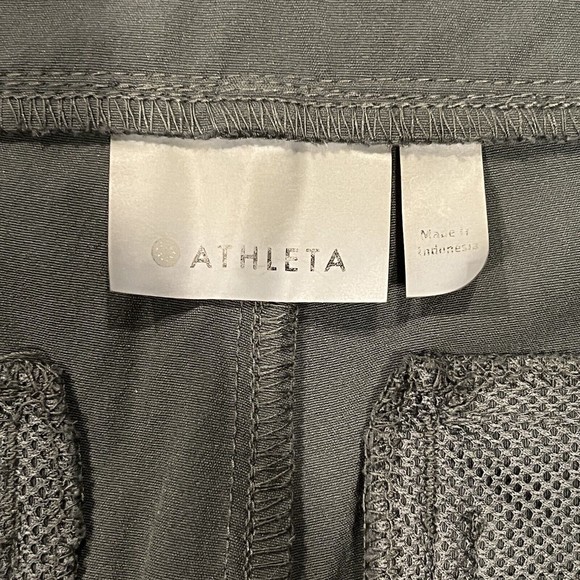 Athleta Palisades Ankle Pants Women Army Green Nylon Tapered Leg Size 6 (30X26) - Picture 6 of 13